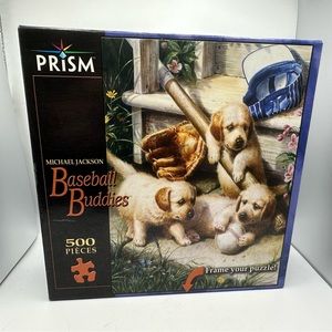 Prism Michael Jackson Baseball Buddies 500 Piece Jigsaw Puzzle Puppies Sealed